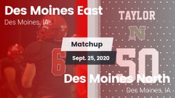 Matchup: Des Moines East vs. Des Moines North  2020