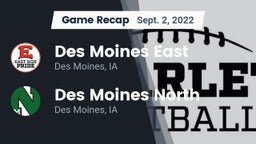 Recap: Des Moines East  vs. Des Moines North  2022