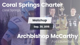 Matchup: Coral Springs vs. Archbishop McCarthy  2016