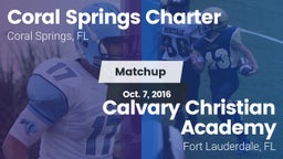 Matchup: Coral Springs vs. Calvary Christian Academy 2016