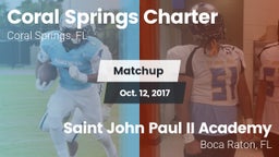 Matchup: Coral Springs vs. Saint John Paul II Academy 2017