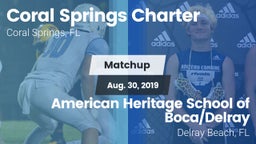 Matchup: Coral Springs vs. American Heritage School of Boca/Delray 2019