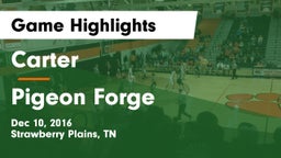 Carter  vs Pigeon Forge  Game Highlights - Dec 10, 2016