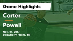 Carter  vs Powell  Game Highlights - Nov. 21, 2017