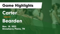 Carter  vs Bearden  Game Highlights - Nov. 18, 2023