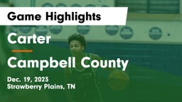 Carter  vs Campbell County  Game Highlights - Dec. 19, 2023