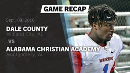 Recap: Dale County  vs. Alabama Christian Academy  2016