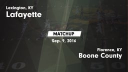 Matchup: Lafayette High vs. Boone County  2016