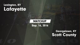 Matchup: Lafayette High vs. Scott County  2016
