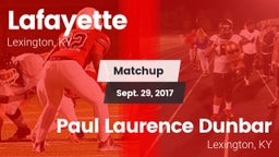 Matchup: Lafayette High vs. Paul Laurence Dunbar  2017