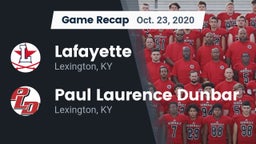 Recap: Lafayette  vs. Paul Laurence Dunbar  2020