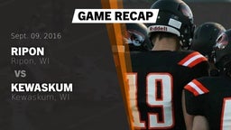 Recap: Ripon  vs. Kewaskum  2016