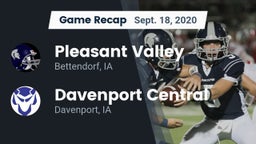 Recap: Pleasant Valley  vs. Davenport Central  2020