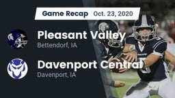 Recap: Pleasant Valley  vs. Davenport Central  2020