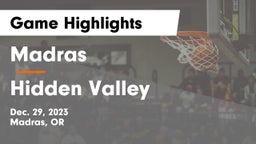Madras  vs Hidden Valley  Game Highlights - Dec. 29, 2023