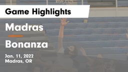 Madras  vs Bonanza Game Highlights - Jan. 11, 2022