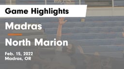 Madras  vs North Marion Game Highlights - Feb. 15, 2022