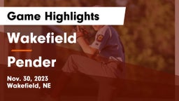 Wakefield  vs Pender  Game Highlights - Nov. 30, 2023