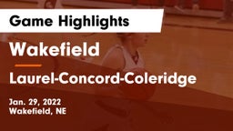 Wakefield  vs Laurel-Concord-Coleridge  Game Highlights - Jan. 29, 2022