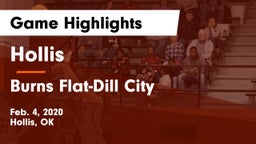 Hollis  vs Burns Flat-Dill City  Game Highlights - Feb. 4, 2020