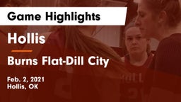 Hollis  vs Burns Flat-Dill City  Game Highlights - Feb. 2, 2021