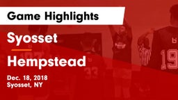 Syosset  vs Hempstead  Game Highlights - Dec. 18, 2018