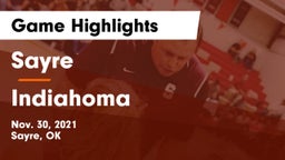 Sayre  vs Indiahoma Game Highlights - Nov. 30, 2021