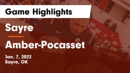 Sayre  vs Amber-Pocasset  Game Highlights - Jan. 7, 2022