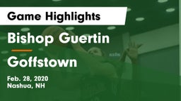 Bishop Guertin  vs Goffstown  Game Highlights - Feb. 28, 2020