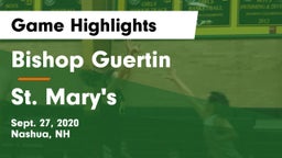 Bishop Guertin  vs St. Mary's Game Highlights - Sept. 27, 2020