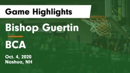 Bishop Guertin  vs BCA Game Highlights - Oct. 4, 2020