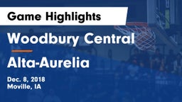 Woodbury Central  vs Alta-Aurelia  Game Highlights - Dec. 8, 2018