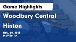 Woodbury Central  vs Hinton  Game Highlights - Nov. 30, 2018