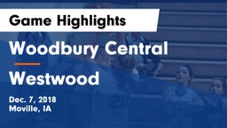 Woodbury Central  vs Westwood  Game Highlights - Dec. 7, 2018