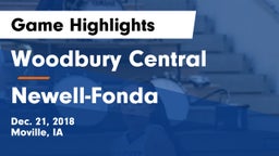Woodbury Central  vs Newell-Fonda  Game Highlights - Dec. 21, 2018
