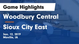 Woodbury Central  vs Sioux City East  Game Highlights - Jan. 12, 2019