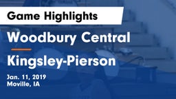 Woodbury Central  vs Kingsley-Pierson  Game Highlights - Jan. 11, 2019