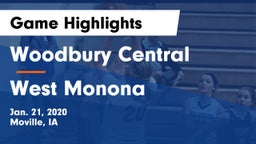 Woodbury Central  vs West Monona  Game Highlights - Jan. 21, 2020