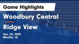 Woodbury Central  vs Ridge View  Game Highlights - Jan. 24, 2020