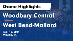 Woodbury Central  vs West Bend-Mallard  Game Highlights - Feb. 16, 2021