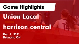 Union Local  vs harrison central Game Highlights - Dec. 7, 2017