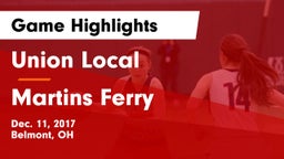 Union Local  vs Martins Ferry  Game Highlights - Dec. 11, 2017