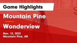 Mountain Pine  vs Wonderview  Game Highlights - Nov. 13, 2023