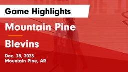 Mountain Pine  vs Blevins  Game Highlights - Dec. 28, 2023