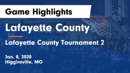 Lafayette County  vs Lafayette County Tournament 2 Game Highlights - Jan. 8, 2020