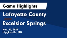 Lafayette County  vs Excelsior Springs  Game Highlights - Nov. 20, 2023