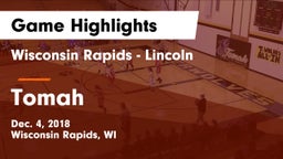 Wisconsin Rapids - Lincoln  vs Tomah  Game Highlights - Dec. 4, 2018