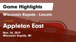 Wisconsin Rapids - Lincoln  vs Appleton East  Game Highlights - Nov. 26, 2019