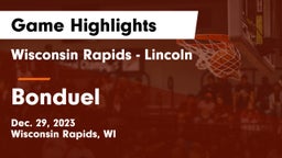 Wisconsin Rapids - Lincoln  vs Bonduel  Game Highlights - Dec. 29, 2023