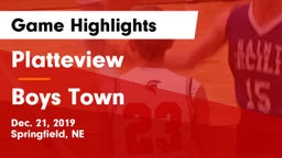 Platteview  vs Boys Town  Game Highlights - Dec. 21, 2019